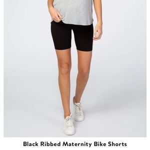 Pink blush maternity bike shorts